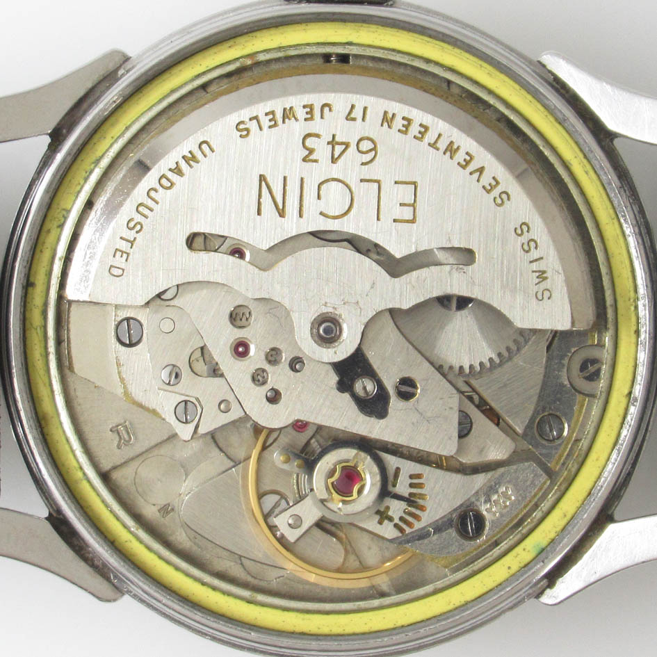 純正特販エルジン デコ スモセコ cal557 金張り 手巻 時計